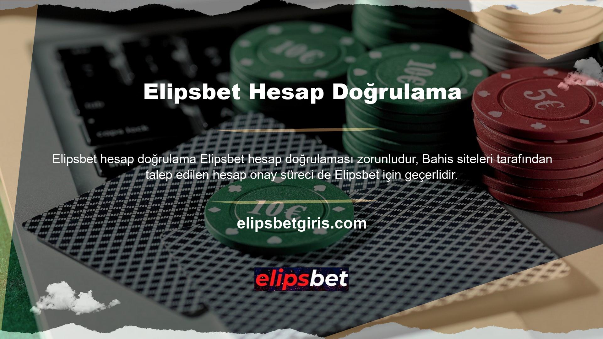 Elipsbet web sitesinde çeşitli bahis fırsatlarına katılmak için bahisçilerin kayıt yaptırması gerekir